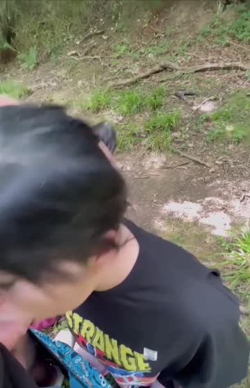 choking on dick in the woods