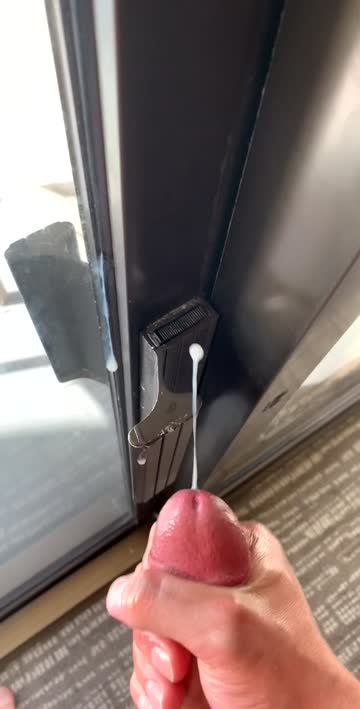 [proof] cum on a glass door