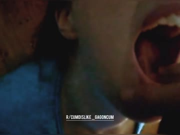 mouth wide open but struggles to keep it down!