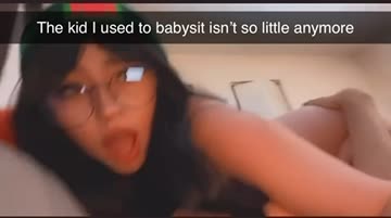 the girl who used to babysit you is now sitting on your cock