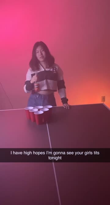 your girlfriend loses at strip beer pong to your bully