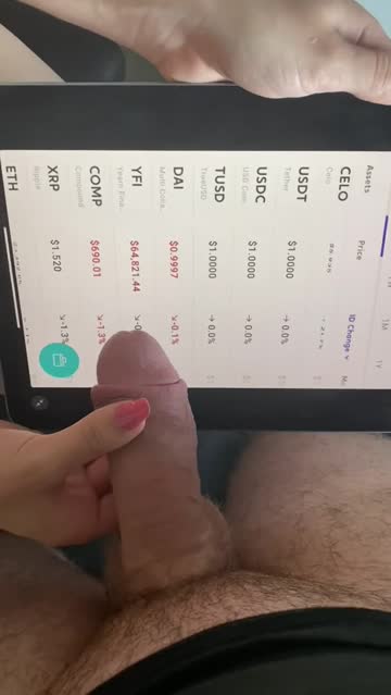 holding his cock as a stylus for my ipad