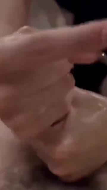 stroking him even after he cums