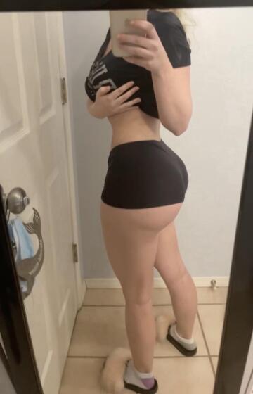 do you like the way this ass sit in booty shorts?