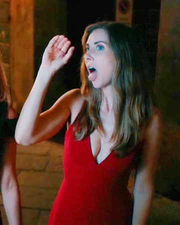 alison brie suggestive gesture in 