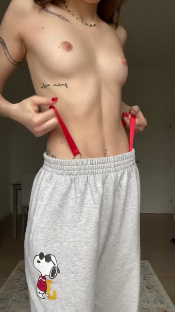 i love my new sweatpants but i want you to take them off