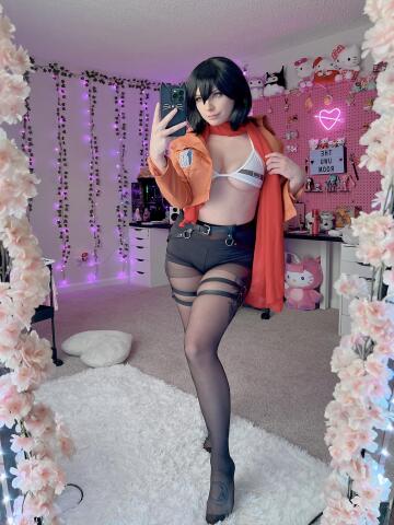 mikasa from attack on titan by reeyue (oc)