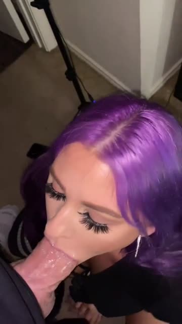 working this thick cock down my throat