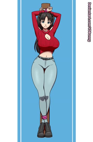 her own holy grails [f breast expansion, animation] [rin tohsaka, fate/stay night] by ydbunny