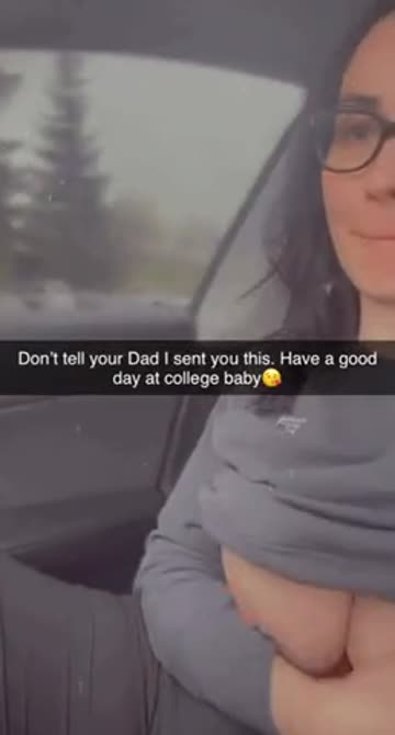 mom flashing in the parking lot to motivate son