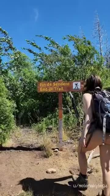 went on another naked hike!