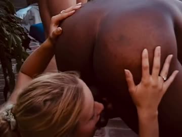 bbc supremacy-pool side bull rimjob