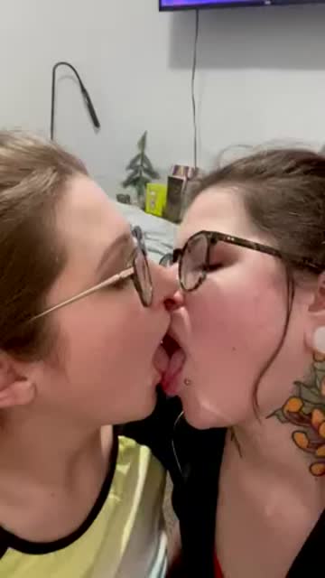 the best way to brighten your day is to share a cum covered kiss with your girl.