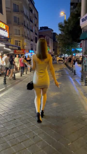 a walk through the city at night is beautiful