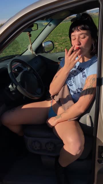 think you could get lucky with this girl hitcher in a highway?