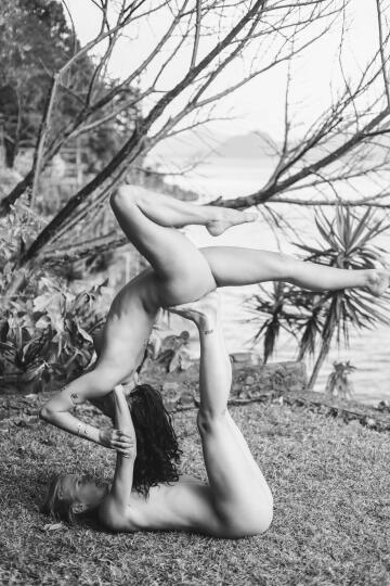 naked acro-yoga is the best! upvode if you agree with me 😋🥰💕