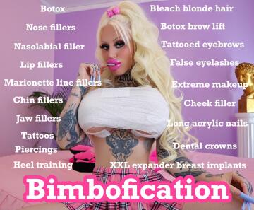 my bimbofication so far - so much more to come 💕 brand new 1350cc expander breast implants
