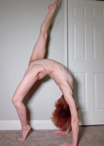 my day starts with naked yoga!