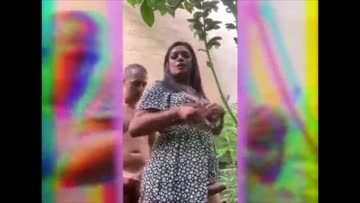 taking turns pleasuring each other outdoors💦