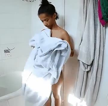 toweling off