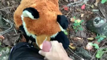 [proof] cute fox plush gets cum