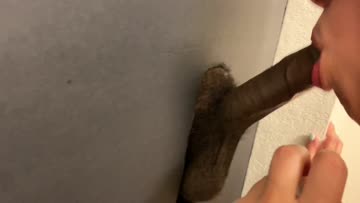bbc gloryhole blowjob and facial while getting fingered - sound on redgifs is worth it