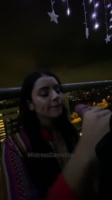 sucking a nice bbc on the balcony for some neighbors to see