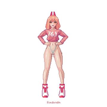 pixel power figurine by me(sim0n404) [chainsaw man]