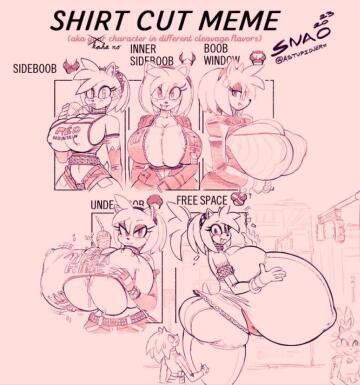 [f] amy shirt cut meme (snao)