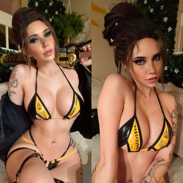 panam palmer bikini cosplay from cyberpunk 2077 by felicia vox