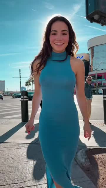 you can see her pussy lips dancing too