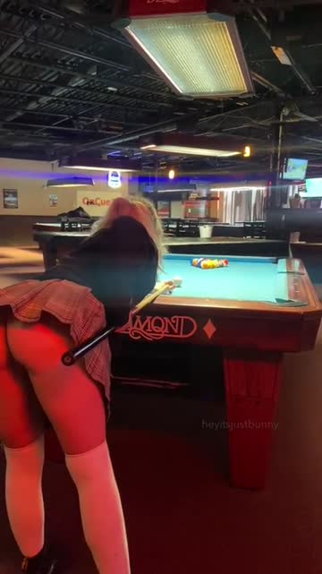 i’m not the best pool player but i make up for it in other ways [gif]