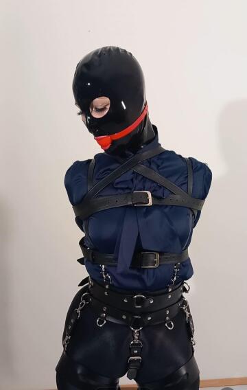gagged and bound with arbminder and belts --🔴--