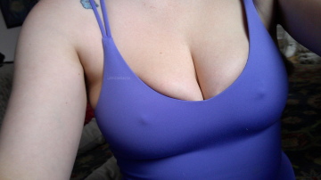 first post of this nature.... braless and cheeky workout nips