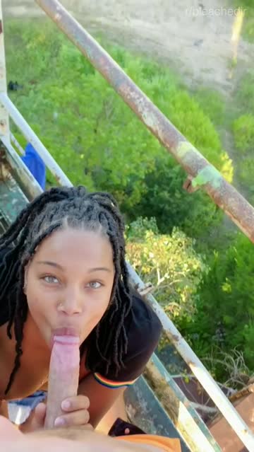 outdoor blowjob in a park
