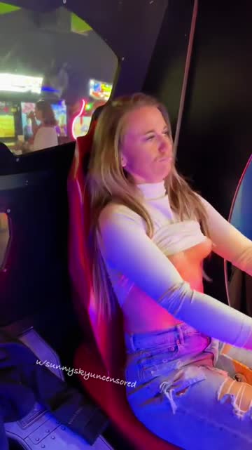 playing at the arcade