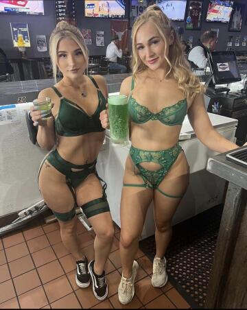 green bartenders, left or right?