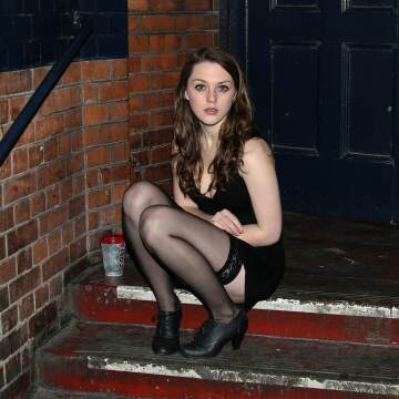 on the steps