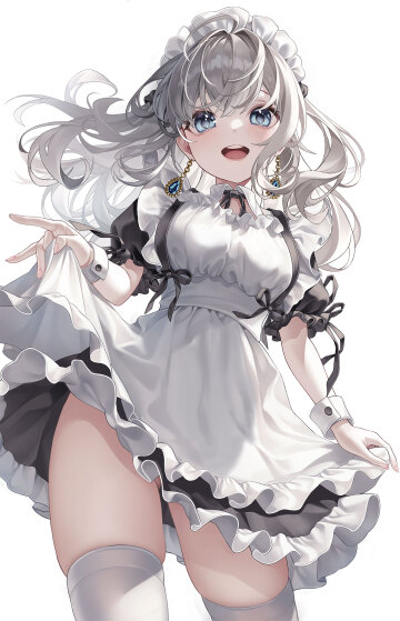 silver-haired maid [artist's original]