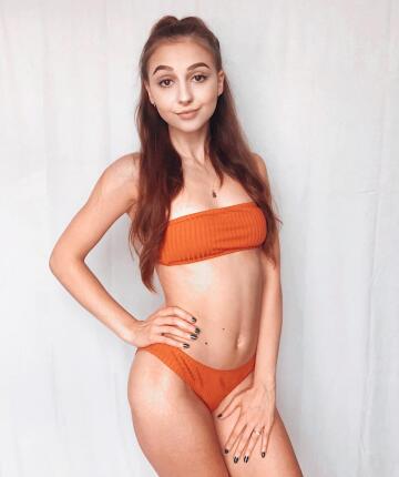 brunette in a bikini!