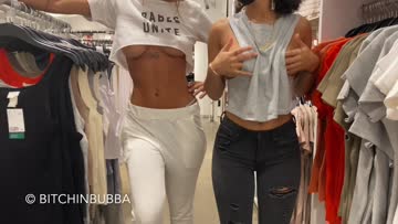 shaking our ass and titties in the store