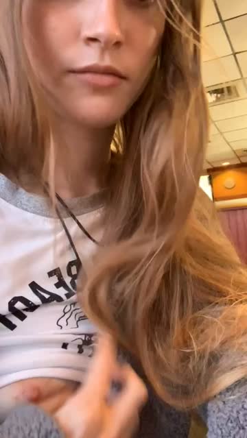 in a crowded restaurant