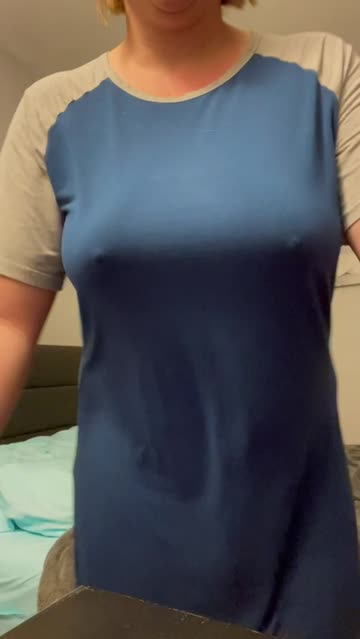 braless mama in a nightgown