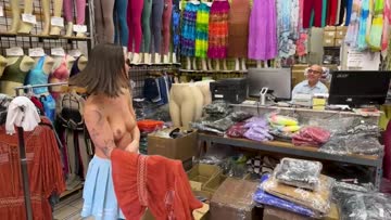 try on haul, but in the middle of the store