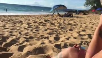 gabbie carter naked on a public beach