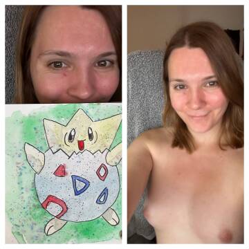 i love painting pokemon naked, is this nerdy enough? 😅🤓 [f]