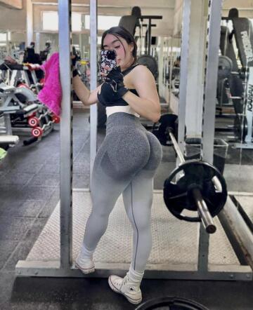 she definitely about her booty gains
