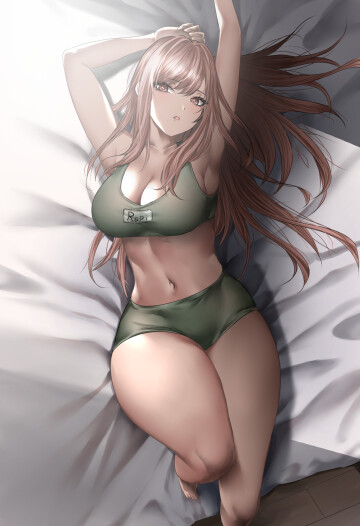 rapi laying in bed [nikke]