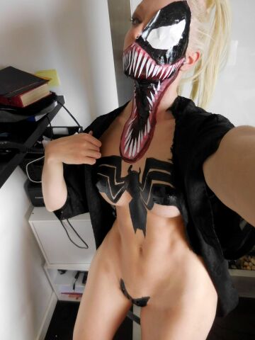 venom body paint - painted completely me, hailey harber :)