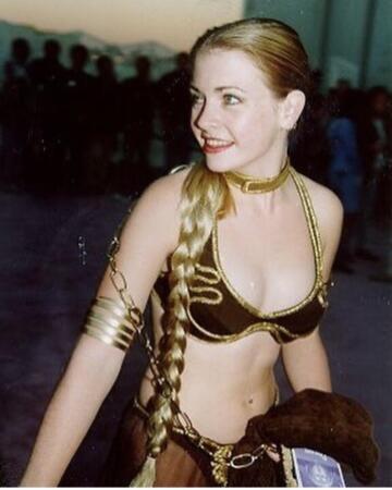 melissa joan hart (sabrina) as slave leia. 1990s
